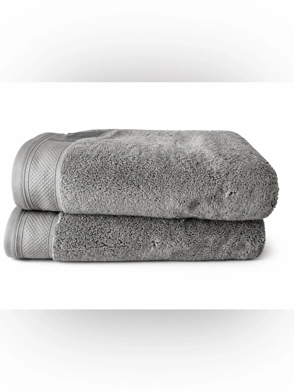 Charisma Egyptian Cotton 2 Gray Bath Towels / Bath Sheet Set - Picture 2 of 6